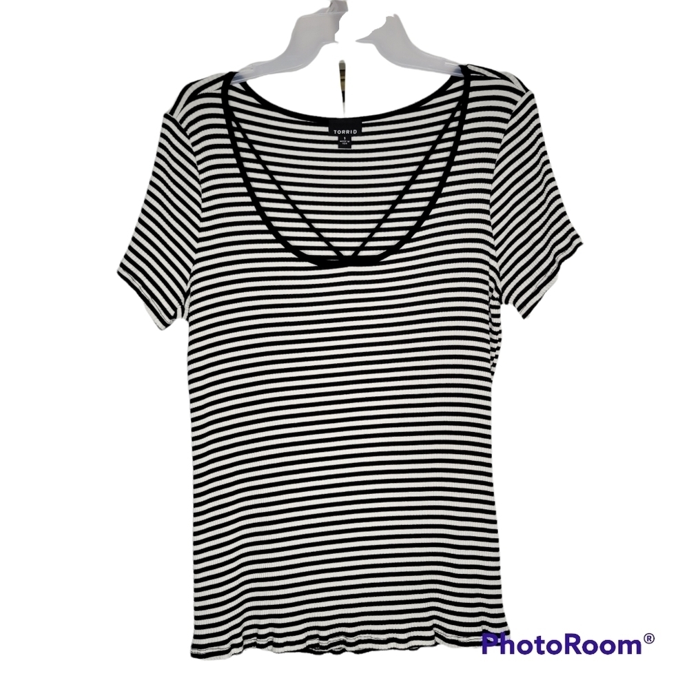 TORRID Striped Strapy Tee